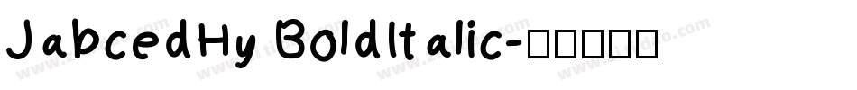 JabcedHy BoldItalic字体转换